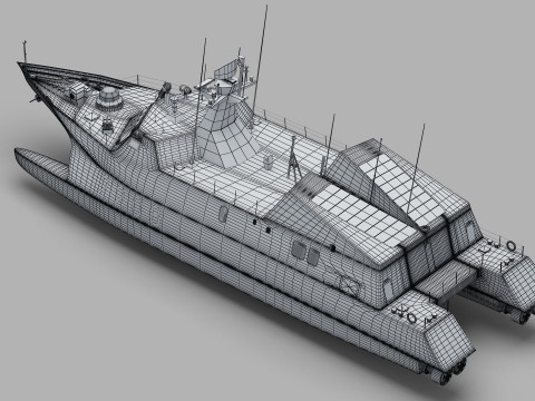 Type 022 Fast Attack Missile Craft Modelo 3D