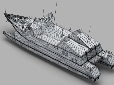 Type 022 Fast Attack Missile Craft 3D Model