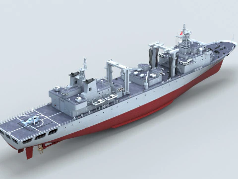 Chinese Navy Type 903 Auxiliary Ship 3D Model