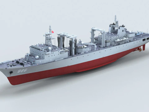 Chinese Navy Type 903 Auxiliary Ship 3D Model