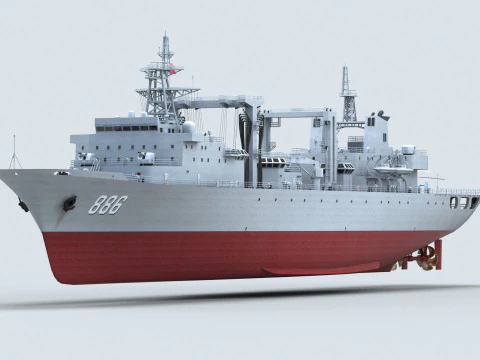 Chinese Navy Type 903 Auxiliary Ship 3D Model