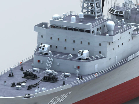 Chinese Navy Type 903 Auxiliary Ship 3D Model