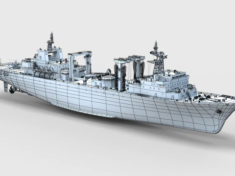 Chinese Navy Type 903 Auxiliary Ship 3D Model
