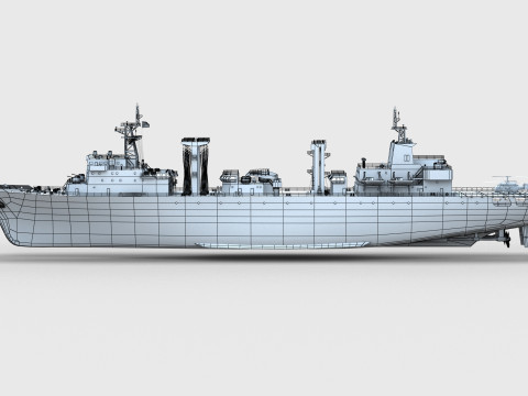 Chinese Navy Type 903 Auxiliary Ship Modello 3D
