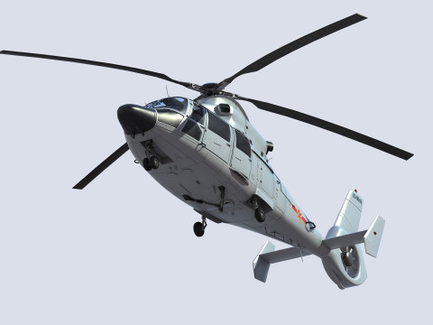 Chinese Navy Z-9 Helicopter 3D Model