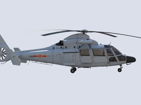 Chinese Navy Z-9 Helicopter 3D Model