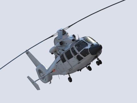 Chinese Navy Z-9 Helicopter 3D Model