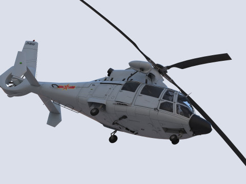 Chinese Navy Z-9 Helicopter 3D Model