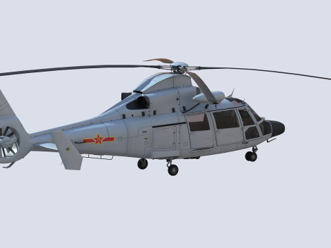 Chinese Navy Z-9 Helicopter 3D Model