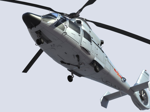 Chinese Navy Z-9 Helicopter 3D Model