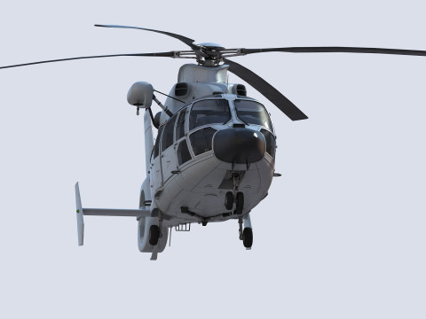 Chinese Navy Z-9 Helicopter 3D Model