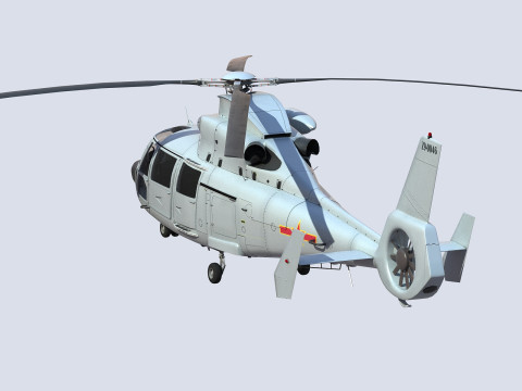 Chinese Navy Z-9 Helicopter 3D Model