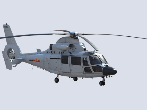 Chinese Navy Z-9 Helicopter 3D Model