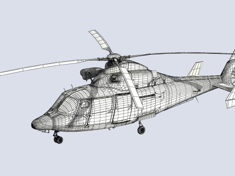 Chinese Navy Z-9 Helicopter 3D Model