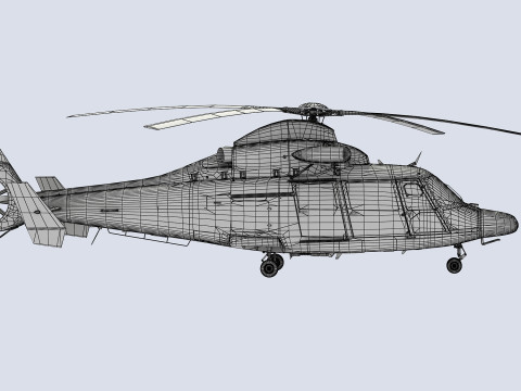 Chinese Navy Z-9 Helicopter 3D Model