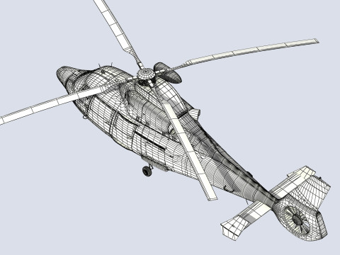 Chinese Navy Z-9 Helicopter 3D Model
