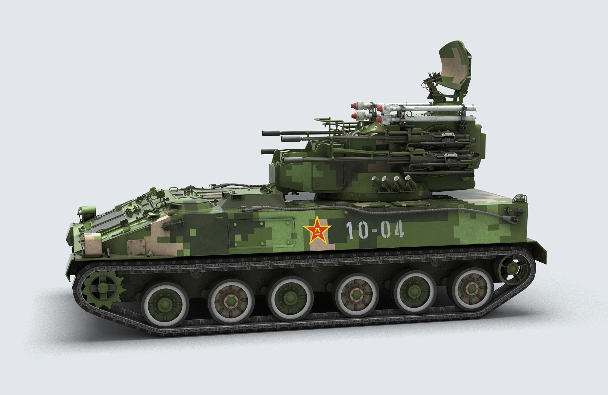 Chinas PGZ-04 3D Model .c4d .max .obj .3ds .fbx .stl .blend 