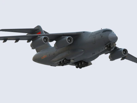Xian Y20 Large Military Transport Aircraft 3D Model