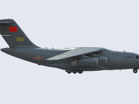 Xian Y20 Large Military Transport Aircraft 3D Model