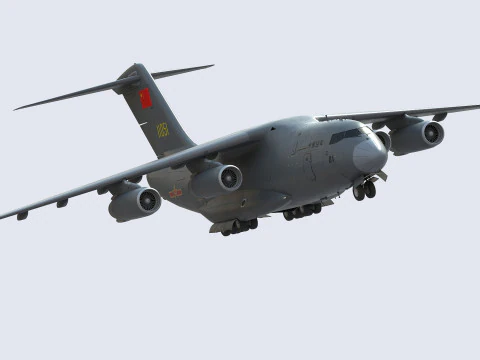 Xian Y20 Large Military Transport Aircraft 3D Model
