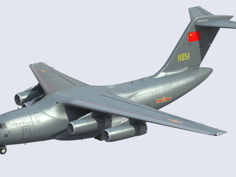 Xian Y20 Large Military Transport Aircraft 3D 模型