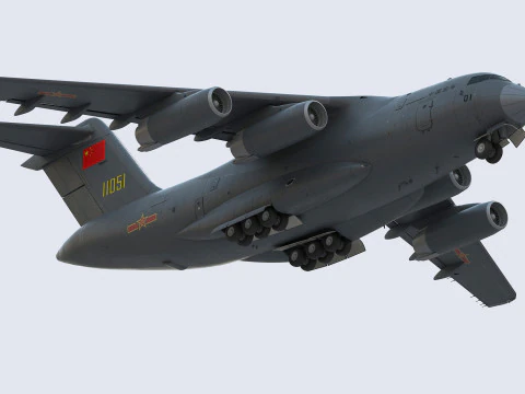 Xian Y20 Large Military Transport Aircraft 3D Model