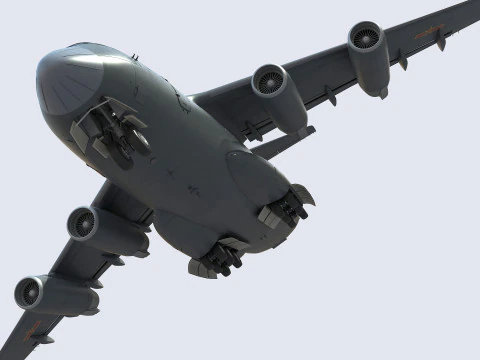 Xian Y20 Large Military Transport Aircraft 3D Model