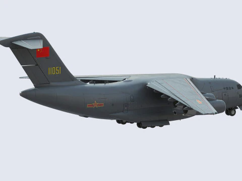 Xian Y20 Large Military Transport Aircraft 3D Model