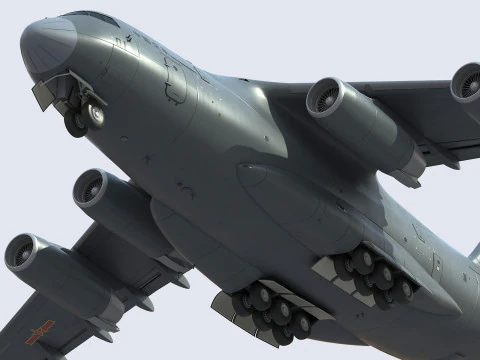 Xian Y20 Large Military Transport Aircraft 3D Model