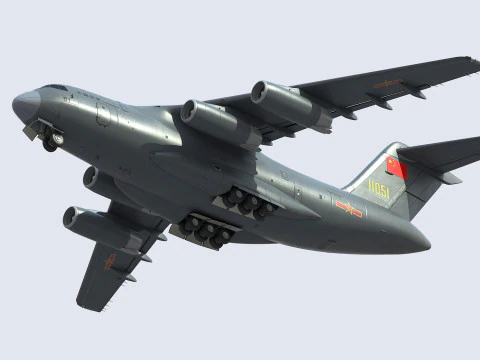 Xian Y20 Large Military Transport Aircraft 3D Model