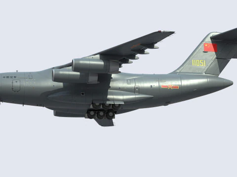 Xian Y20 Large Military Transport Aircraft 3D Model