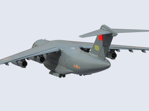 Xian Y20 Large Military Transport Aircraft 3D Model