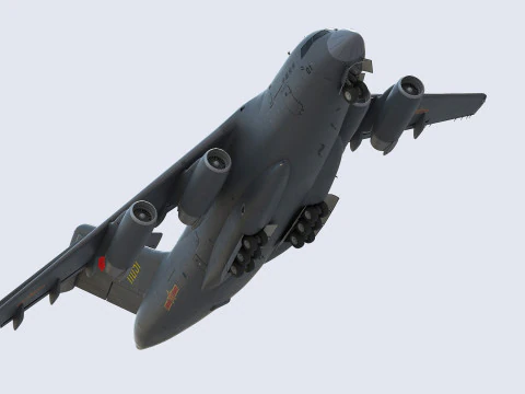 Xian Y20 Large Military Transport Aircraft 3D Model