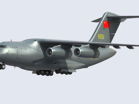 Xian Y20 Large Military Transport Aircraft 3D Model