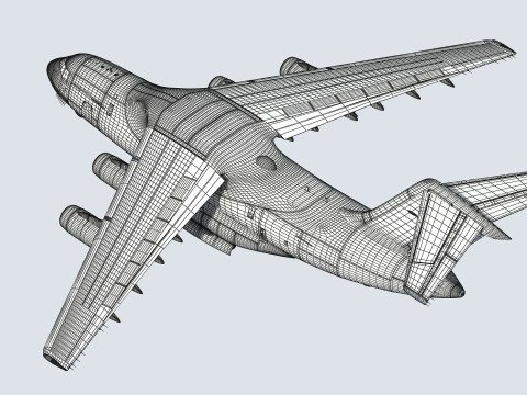 Xian Y20 Large Military Transport Aircraft 3D 模型