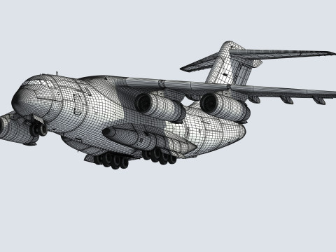 Xian Y20 Large Military Transport Aircraft 3D 模型