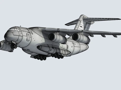Xian Y20 Large Military Transport Aircraft 3D Model