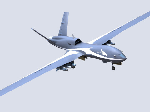 Wing Loong-10 UAV 3D Model