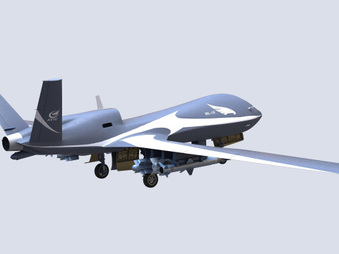 Wing Loong-10 UAV 3D Model