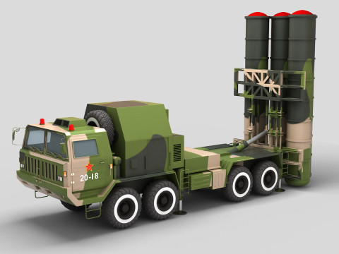 China HQ-9 Anti-aircraft Missiles System 3D 模型