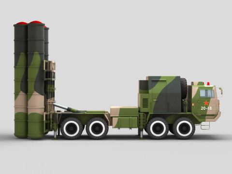 China HQ-9 Anti-aircraft Missiles System 3D 模型