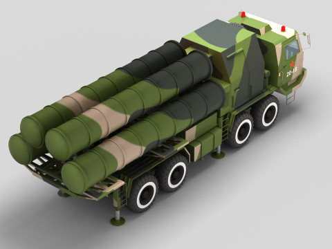 China HQ-9 Anti-aircraft Missiles System 3D 模型