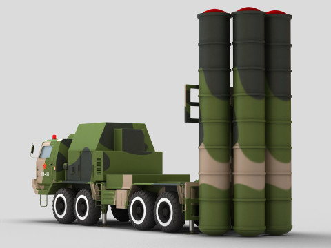China HQ-9 Anti-aircraft Missiles System 3D 模型