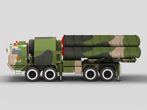 China HQ-9 Anti-aircraft Missiles System 3D 模型