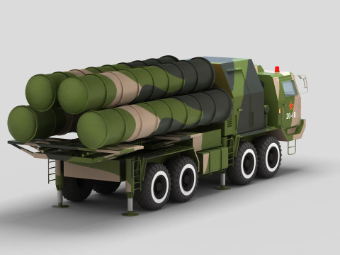 China HQ-9 Anti-aircraft Missiles System 3D 模型