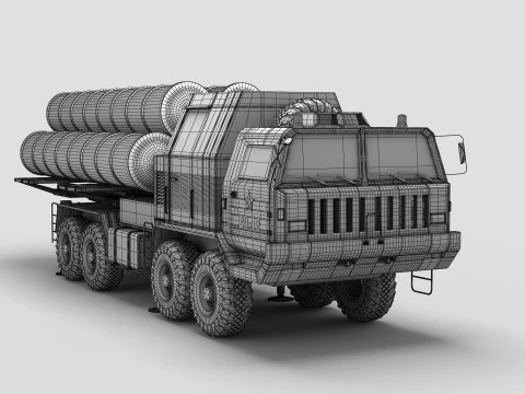 China HQ-9 Anti-aircraft Missiles System 3D Model