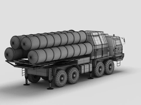 China HQ-9 Anti-aircraft Missiles System 3D Model
