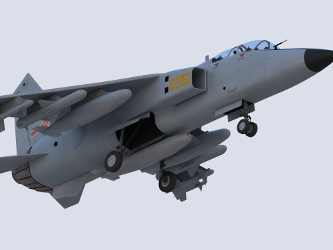 Chiński myśliwiec bombardujący JH-7 Model 3D