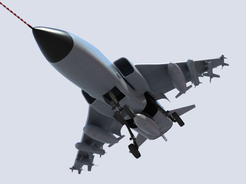 Chiński myśliwiec bombardujący JH-7 Model 3D