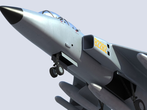 Chiński myśliwiec bombardujący JH-7 Model 3D